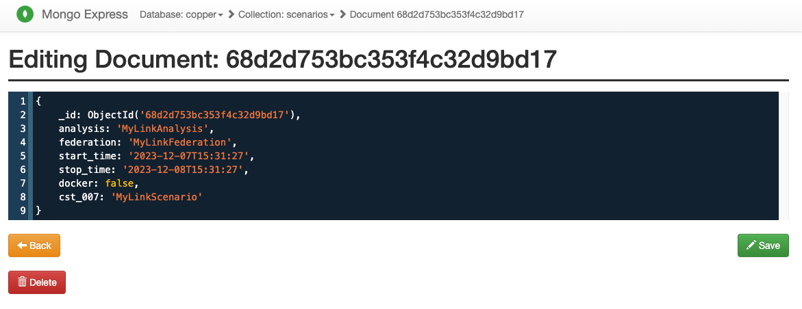 mongo document editor